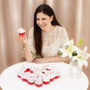 Forma Cupcake Coração Silicone com 6 Peças