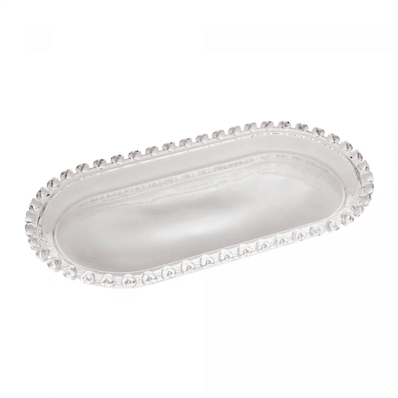 Travessa Oval de Cristal Coração 25cm x 13cm x 2,5cm - Lyor