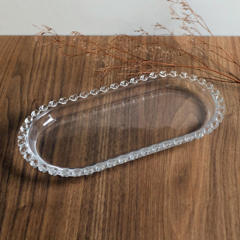 Travessa Oval de Cristal Coração 25cm x 13cm x 2,5cm - Lyor